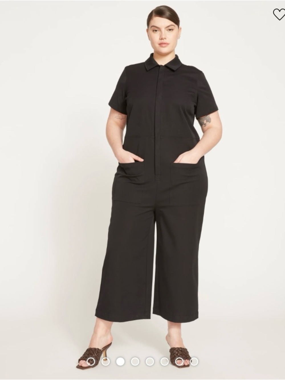Universal Standard Black Short-Sleeve Jumpsuit